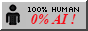 a button that says 100% human, 0% ai